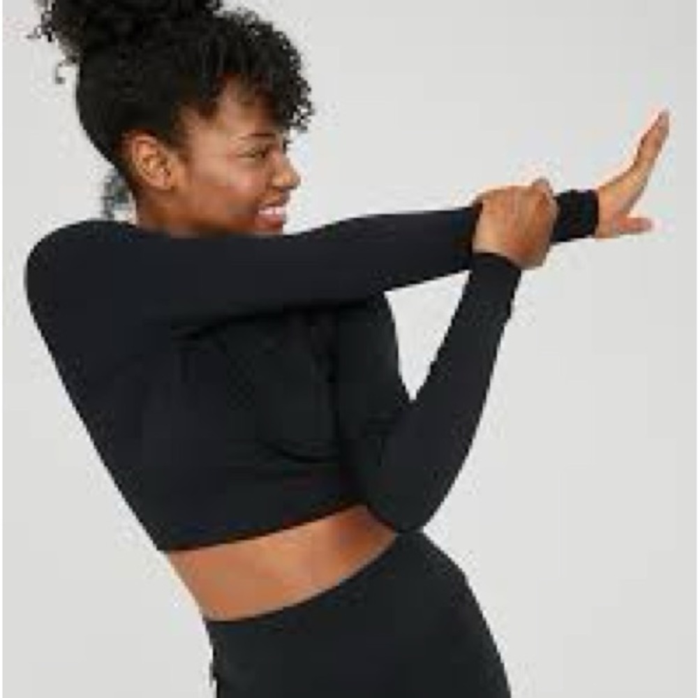 Aerie Black Long Sleeve Top